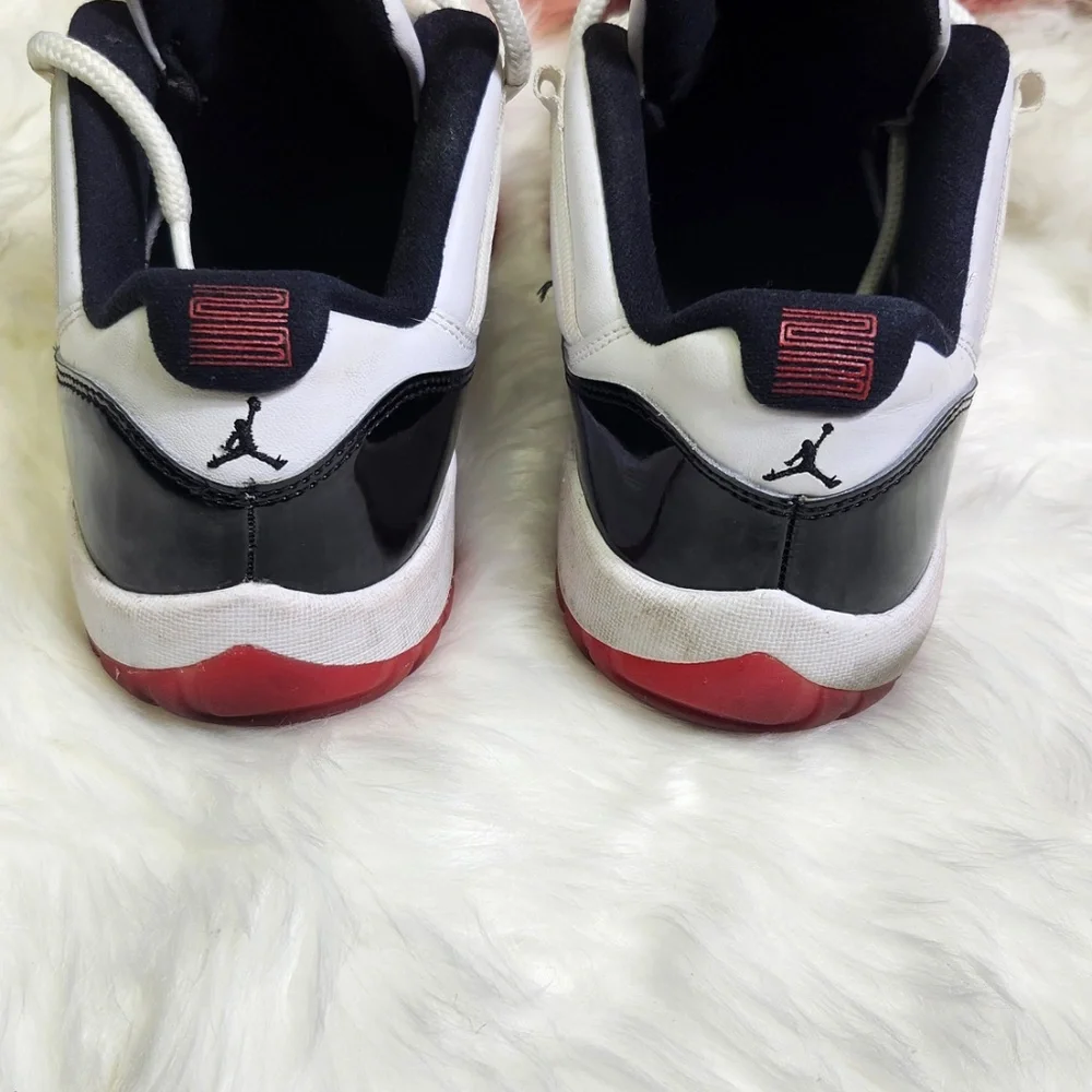Jordan Low White Black Red Retro Sneakers